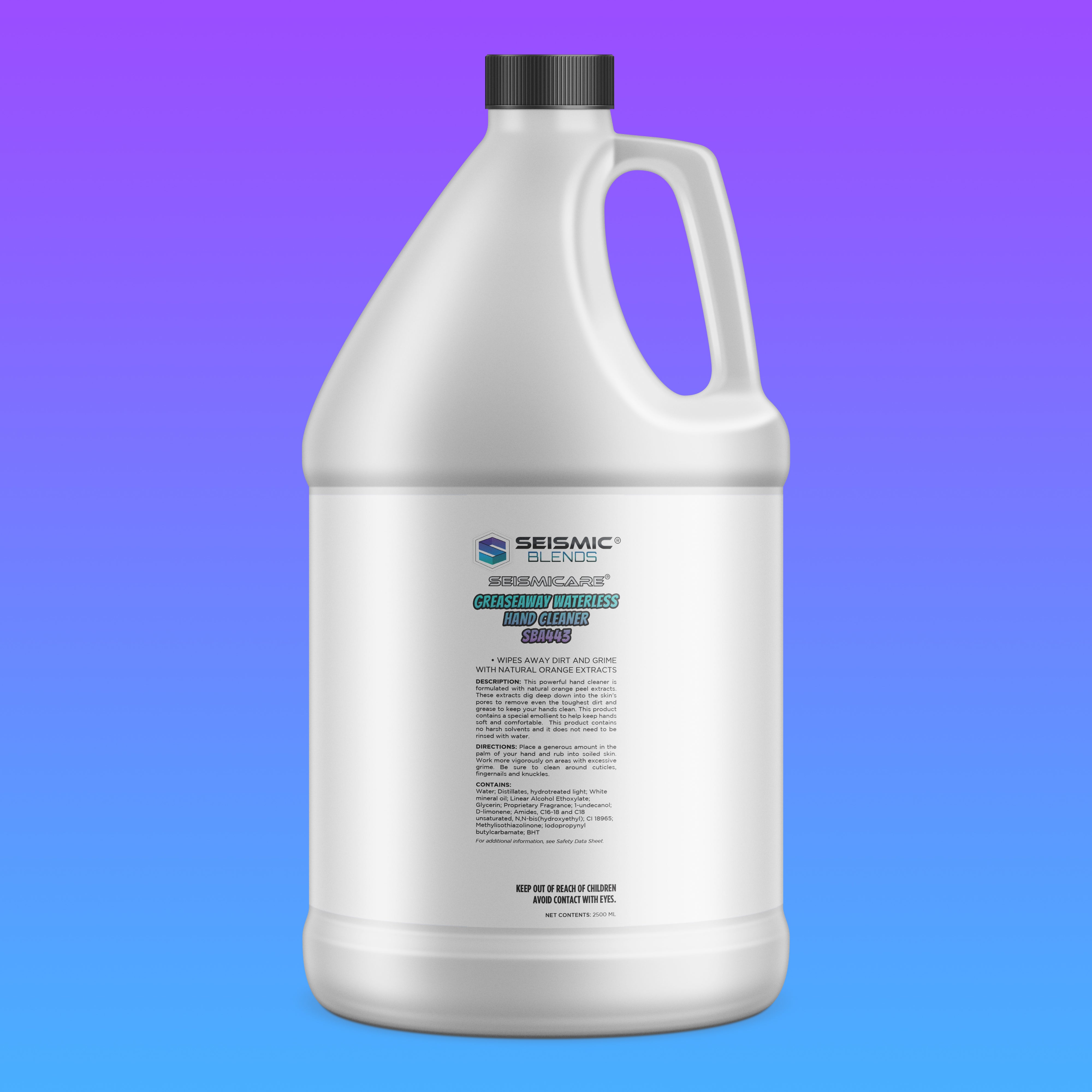 Seismicare GreaseAway Waterless Hand Cleaner SBA443