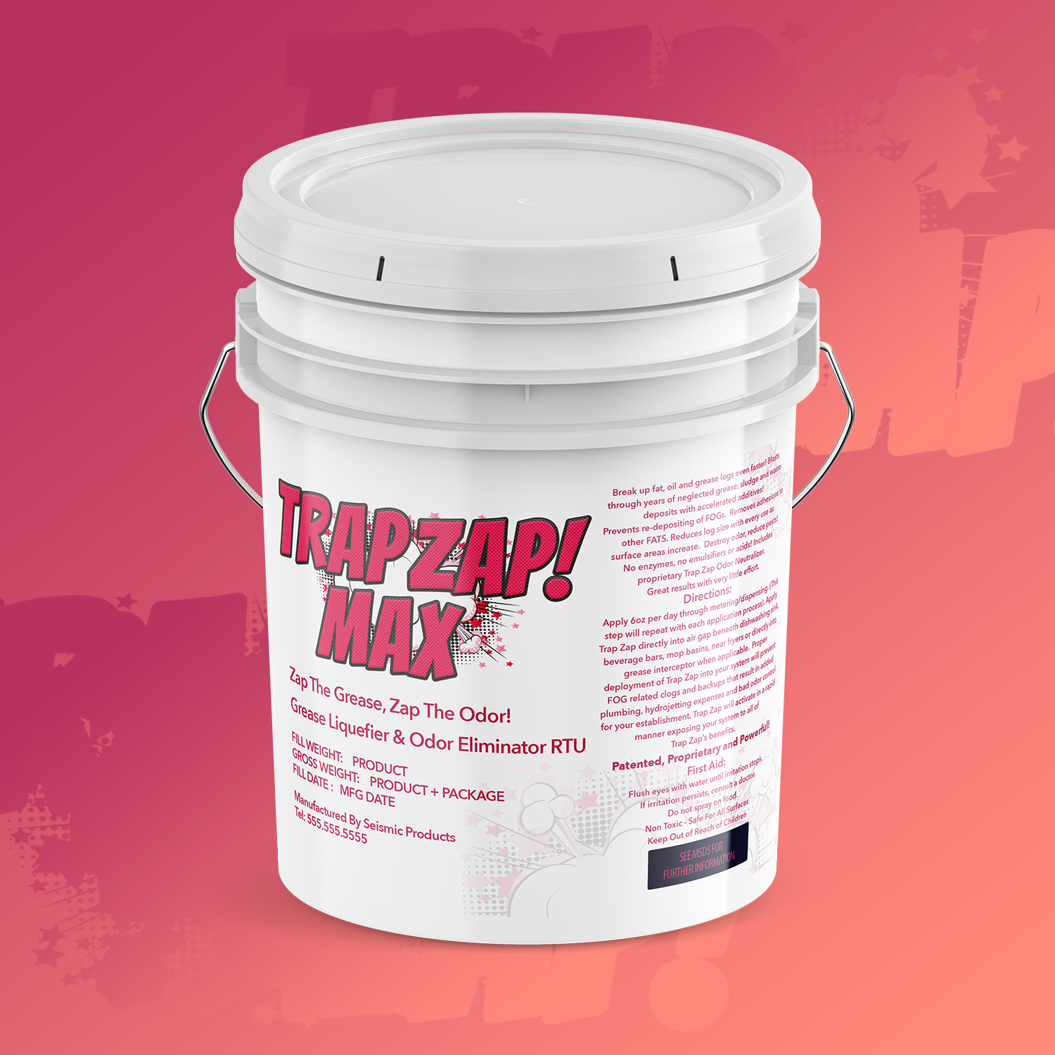 Trap-Zap® MAX Commercial Grease Trap Additive GTT110