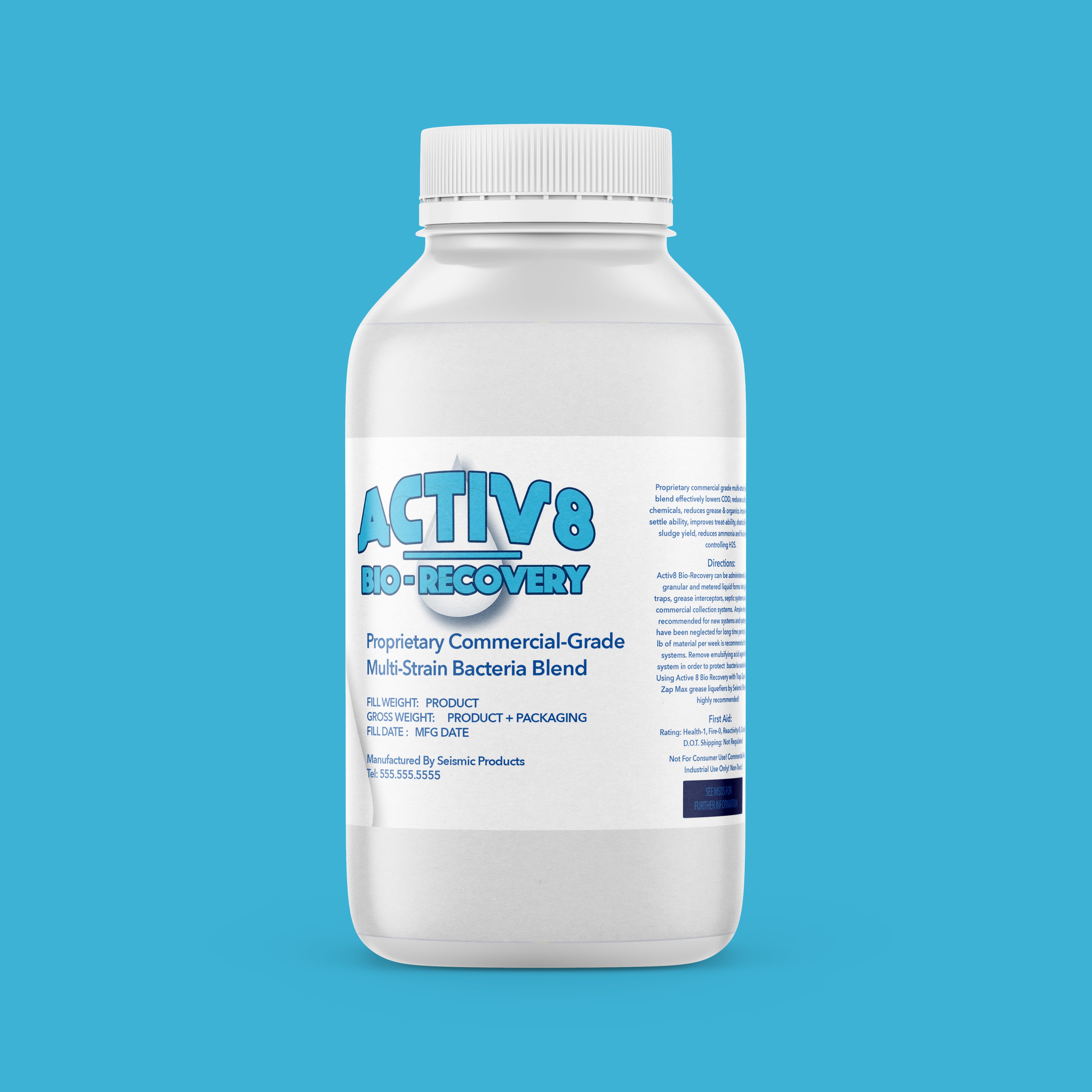 Activ8 Bio Digestants Bio-Recovery for Grease Interceptor Traps GTT120