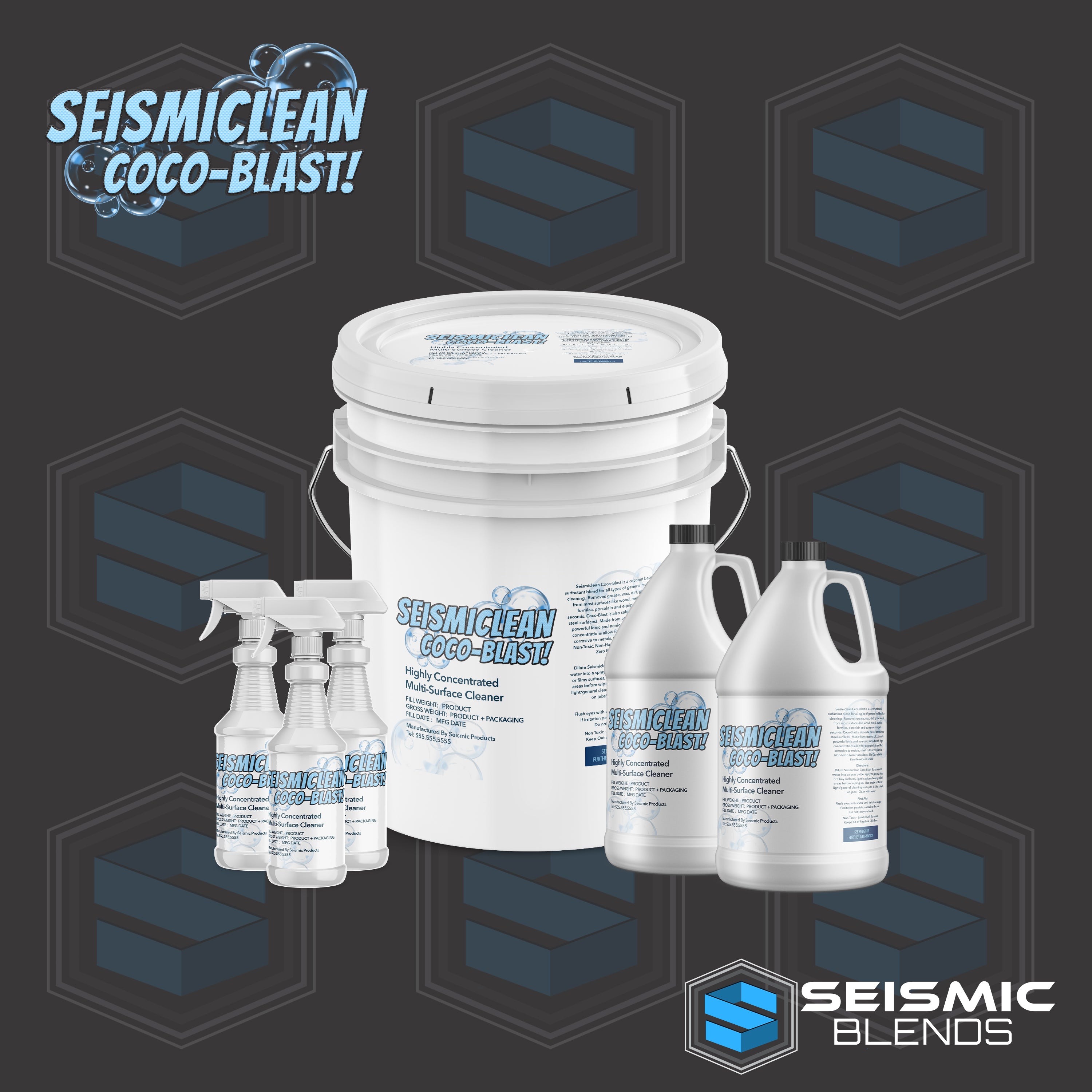 Seismiclean® Coco-Blast Multi-Surface Cleaner SBA120