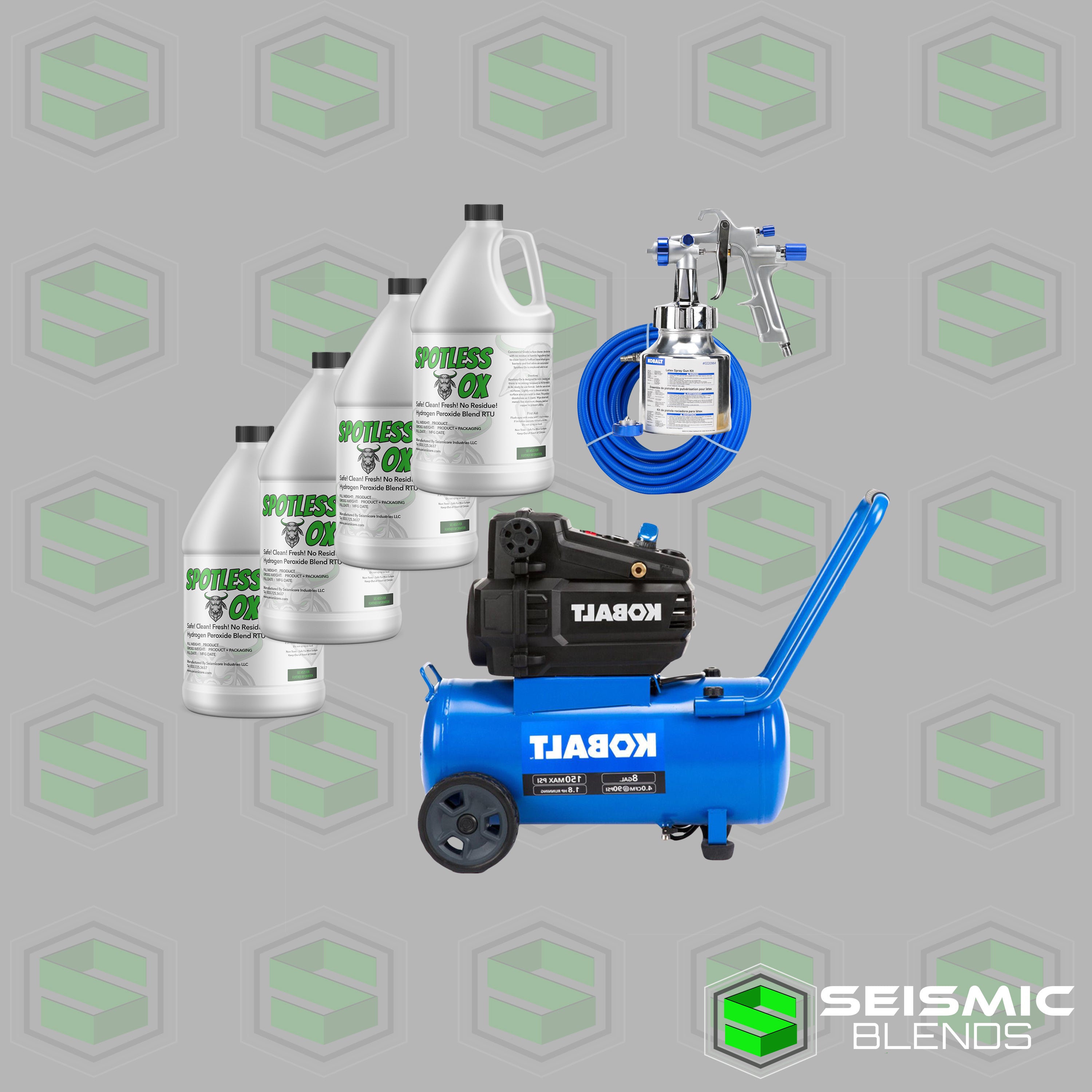 Seismic Blends® Starter Kit (Atomizing Equipment + Spotless OX Spray) EQP211