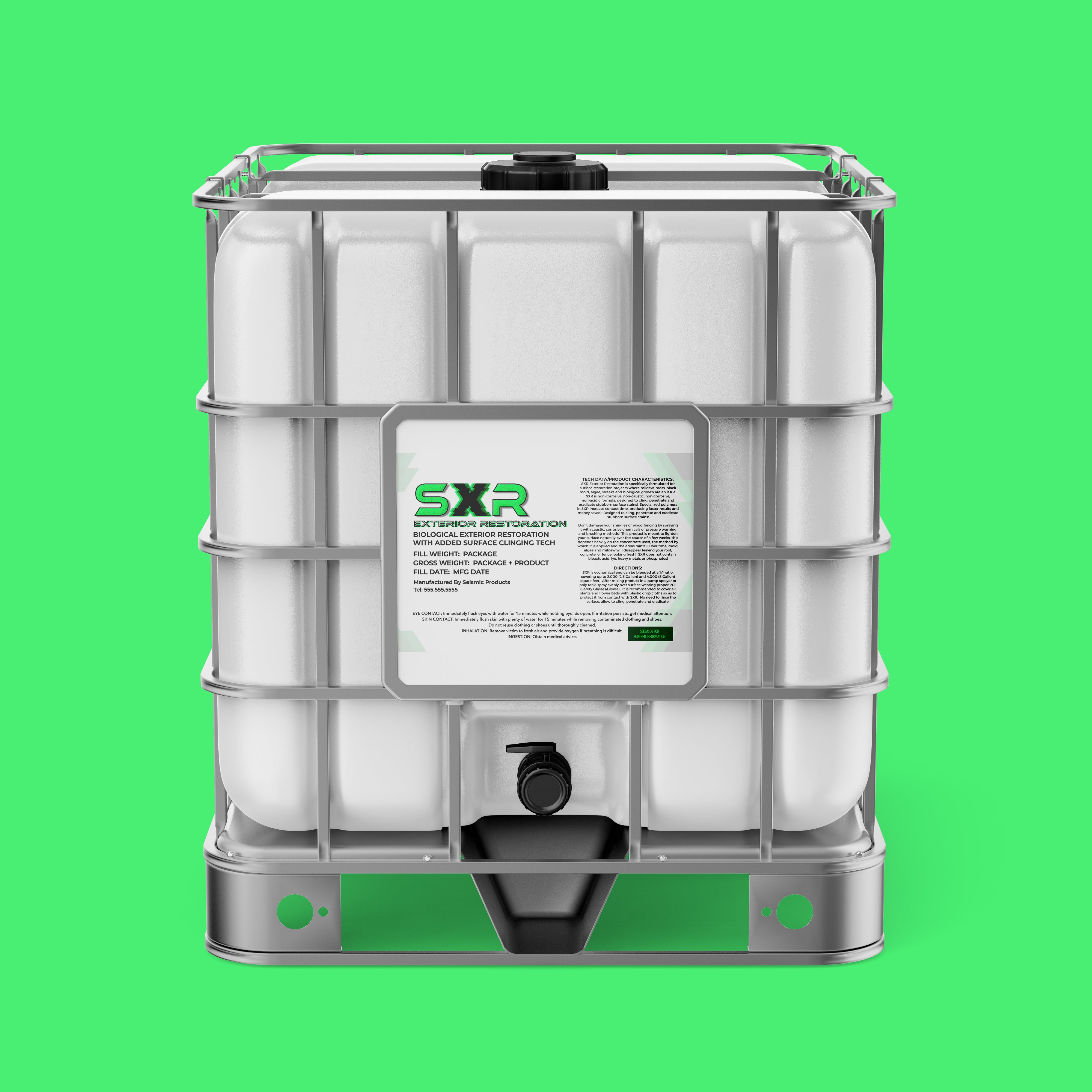 SXR Exterior Restoration® 10 Biological Exterior Restoration Cleaner With Surface Cling Tech SBC250