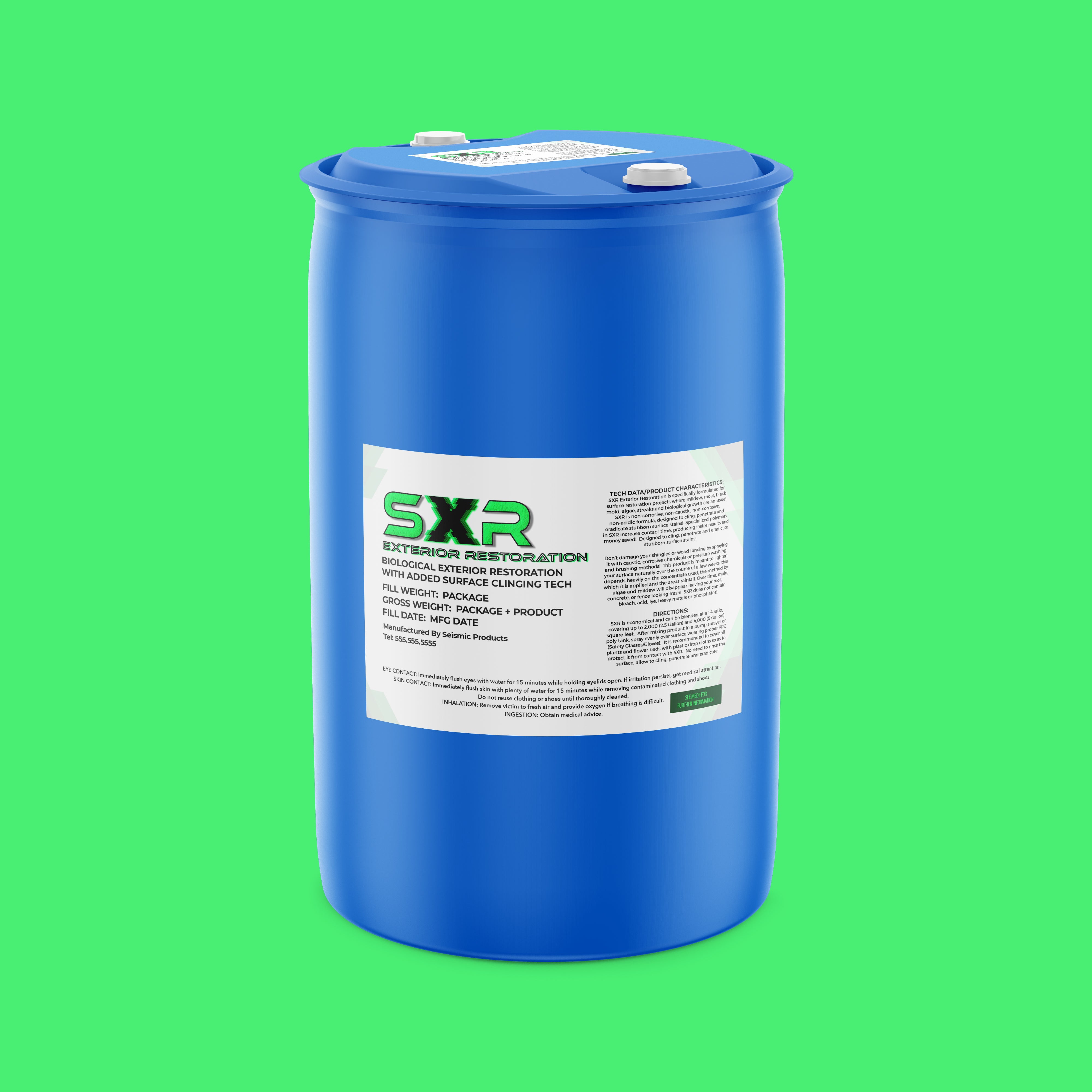 SXR Exterior Restoration® 10 Biological Exterior Restoration Cleaner With Surface Cling Tech SBC250